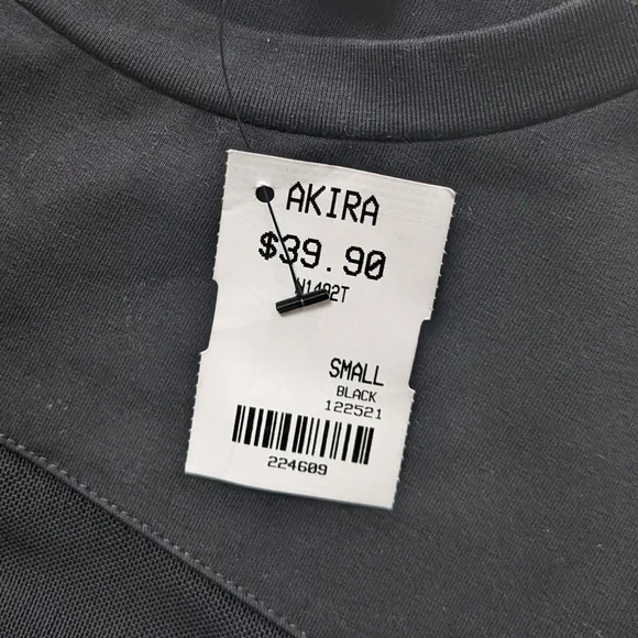 New! Akira Long Sleeve Mesh Corset Inspired Cropped Tie Back Top - Picture 12 of 12